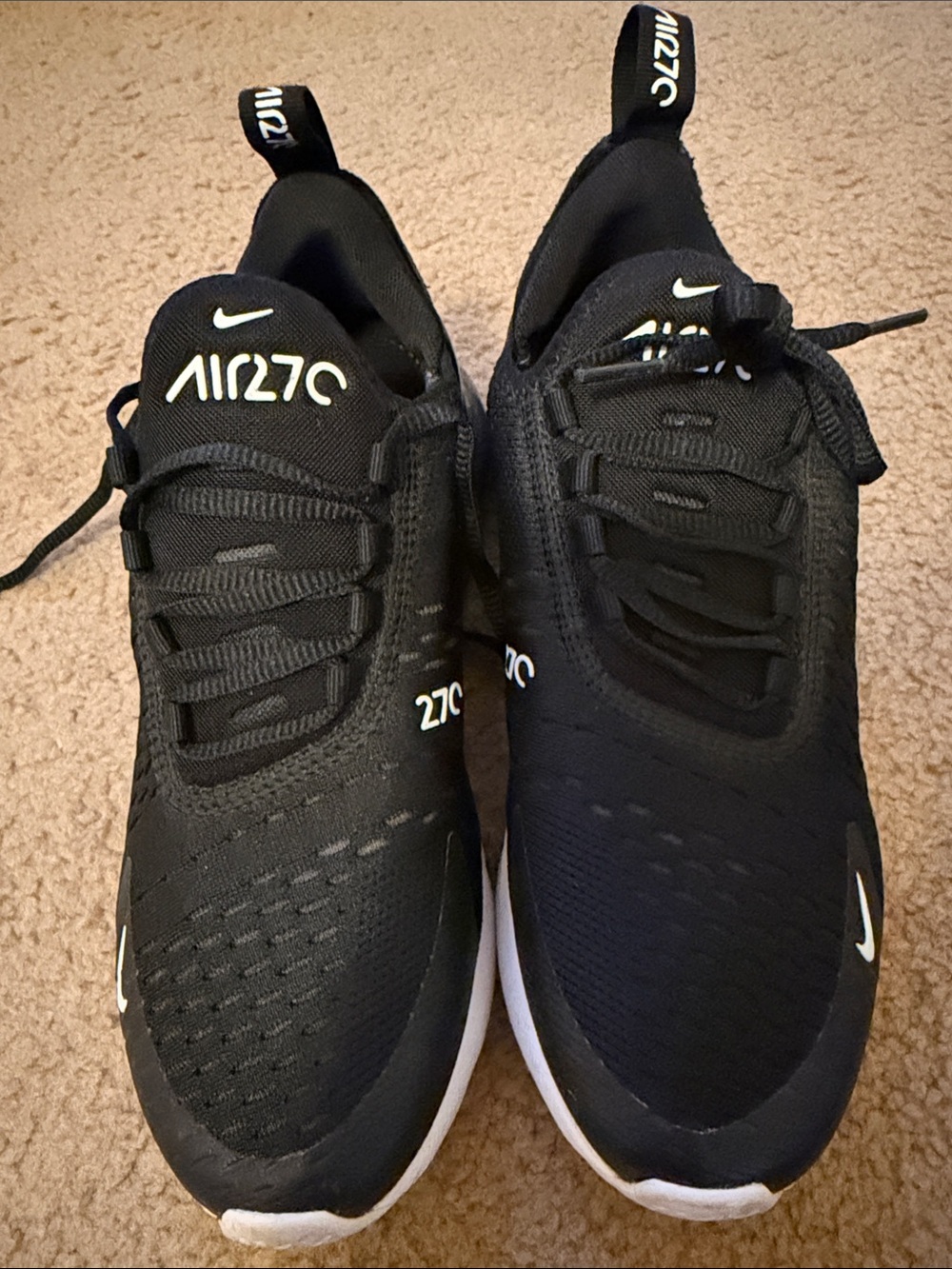 Nike Air Max 270 Black with White Accents - Picture 2 of 6
